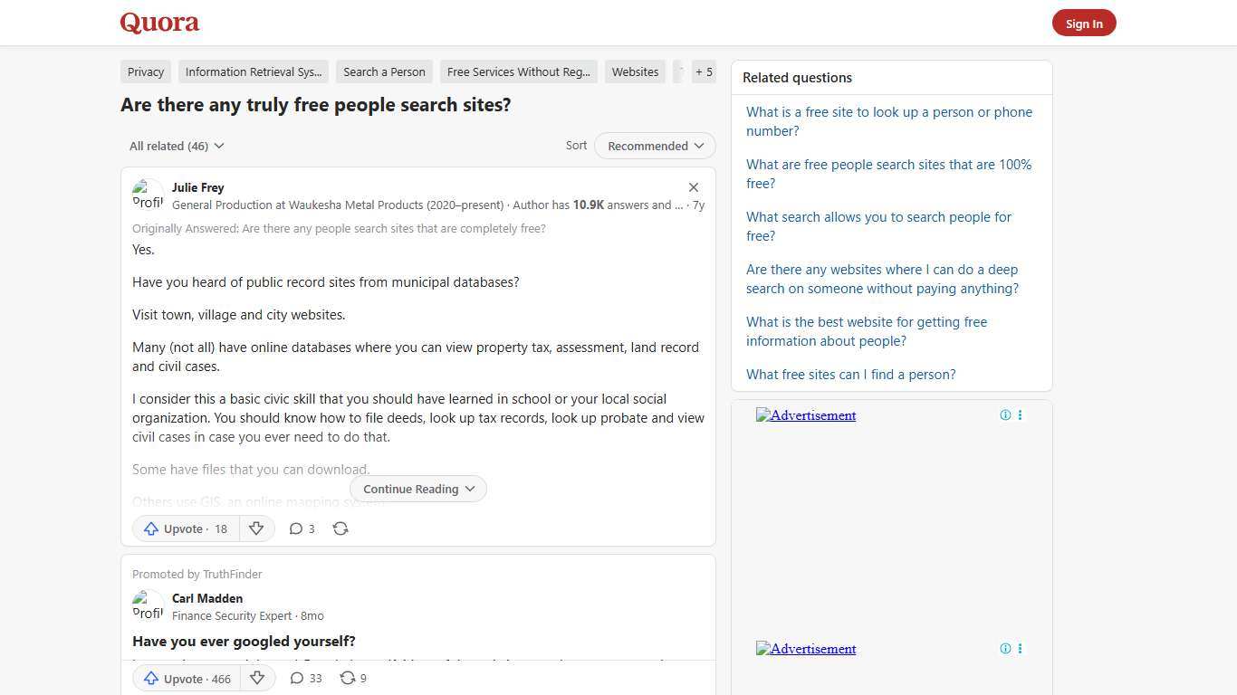 Are there any truly free people search sites? - Quora